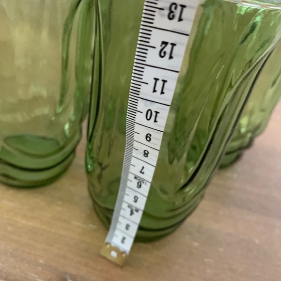 Vintage very early Anchor Hocking avocado green tumblers in excellent condition - Picture 8 of 10